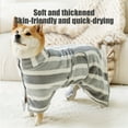 thumbnail image 5 of Super Absorbent Dog Bathrobe | Fast Drying Coral Fleece Pet Robe for Small & Medium Dogs | After Swim & Grooming | Gray | Sizes S (10-30 lb) & M (30-60 lb) | Machine Washable, 5 of 6