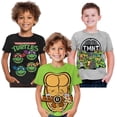 thumbnail image 4 of Nickelodeon Ninja Turtles T-Shirt, Toddler Boy Tee Kids Clothes, Green/Gray/Black, 3 Pack, 4 of 9