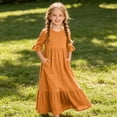 thumbnail image 4 of Trikvn Girls Maxi Dress Short Sleeve Ruffle Tiered Long Dresses with Side Pockets Casual Summer Loose Fit Flowy Sundress for Kids Beach Vacation Holiday Wear, 4 of 7