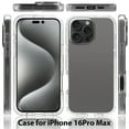 thumbnail image 3 of Decase Designed for iPhone 16 Pro Max Case, Full-Body Rugged Protective Case,Heavy Duty Dual Layer Shockproof Women Men Transparent Protective Phone Cover, for iPhone 16 Pro Max,Black, 3 of 7