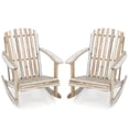 thumbnail image 1 of Gymax 2PCS Adirondack Rocking Chair w/Slatted Seat & High Fanned Back for Backyard, 1 of 10