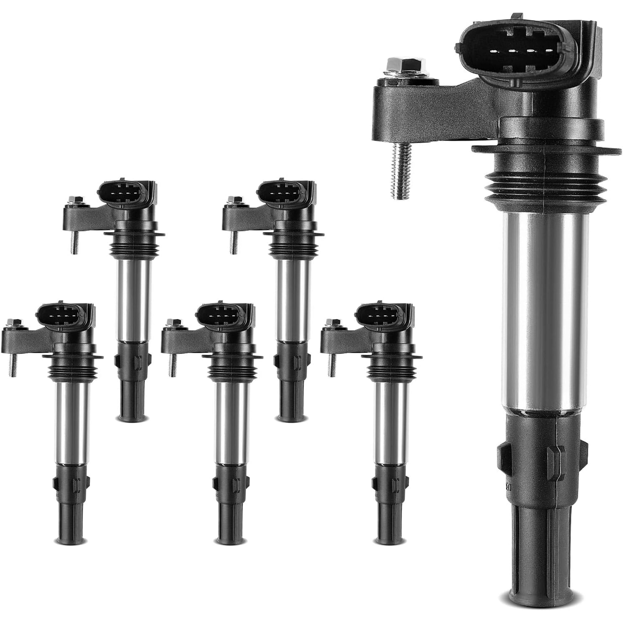 A-Premium Engine Ignition Coil Pack Compatible with Buick & Cadillac | for Buick Allure LaCrosse 2005-2008, Rendezvous 2004-2006 & Cadillac CTS 2005-2009 & Chevrolet Vectra, 2.8L 3.6L, Set of 6