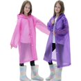 thumbnail image 1 of Lot de 2 Imperméables pour Enfants, Ponchos de Pluie Réutilisables avec Capuchon et Manches Imperméables, 1 of 6