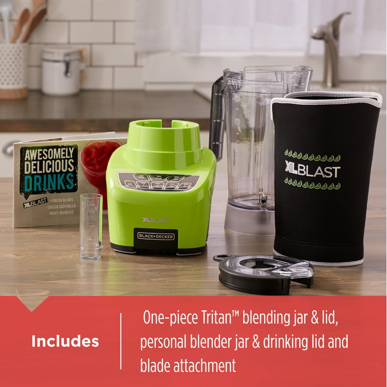 BLACK+DECKER XL Blast Drink Machine Blender, Lime Green, BL4000L 