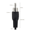 thumbnail image 3 of 2Pcs Lossless Audio Transmission RCA to Bare Wire Cable for Speaker AV Receiver, 3 of 6