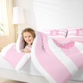thumbnail image 4 of Feelyou Initial Letter B Queen Comforter Set, Cartoon Monogrammed Bedding Sets, Princess Ribbon Reversible Bedding Comforter Set, Ultra Soft Home Decor,3-Piece, 4 of 8