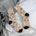 thumbnail image 5 of Rateoe Floral Paisley for Women Casual Calf Socks - Cute Crew Socks - Thin Soft Above Ankle Socks Size 5-11, 5 of 6