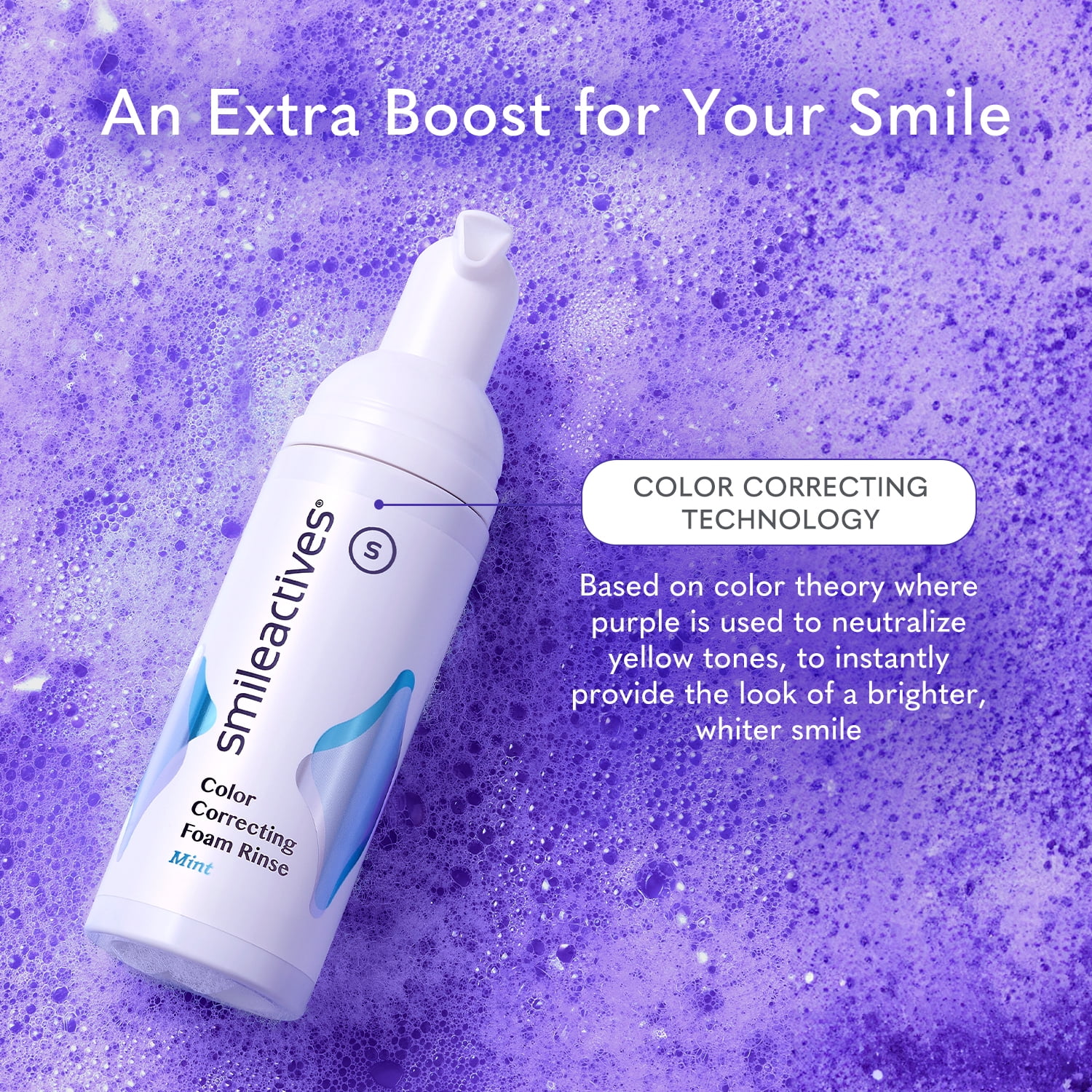 Smileactives Color Correcting Foam Rinse - Mint