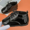 thumbnail image 3 of Infant Baby Boys Girls Classic PU Leather Wedding Loafers Brogue Toddler Oxford Dress Shoes First Steps Walking Flat Lazy Crib Shoe, 3 of 6