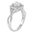 thumbnail image 2 of Arista 2 1/2 Cts T.W Swarovski Crystal Square Frame Women's Engagement Ring in Sterling Silver, 2 of 3