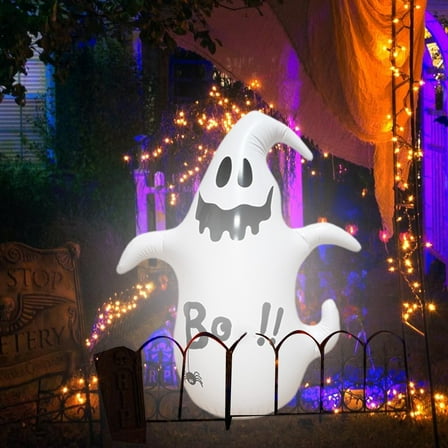 Large Halloween Inflatable Pumpkin Decor - 53" Outdoor/Indoor Party Decoration - Multi-Color PVC Yard Inflatables for , Porch & Halloween Theme Parties with Built-in Blower