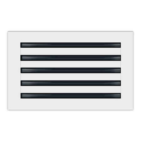 

16x10 Modern AC Vent Cover - Decorative White Air Vent - Standard Linear Slot Diffuser - Register Grille for Ceiling Walls & Floors - Texas Buildmart