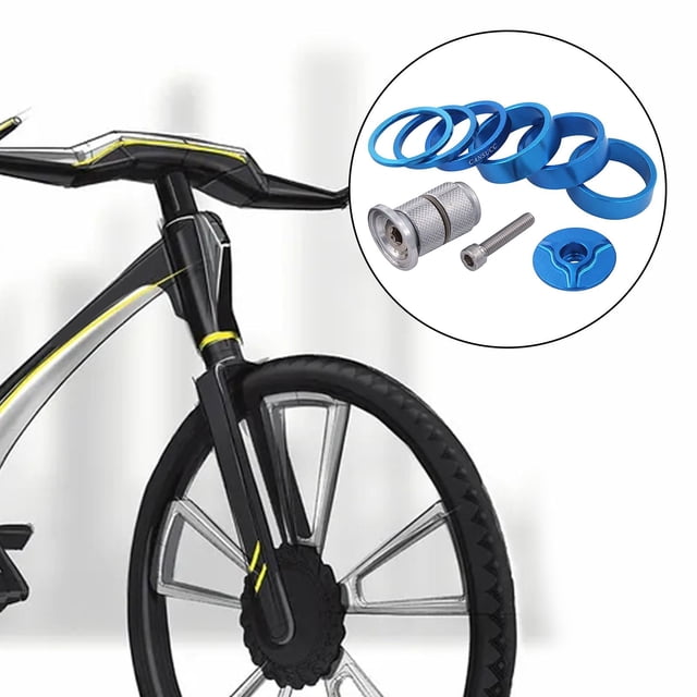 Paquete de 6 espaciadores de auriculares de , espaciadores de horquilla Azul shamjiam Espaciador de auriculares de bicicleta