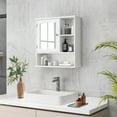thumbnail image 2 of kleankin Wall Mounted Bathroom Mirror Cabinet with Door Adjustable Shelf, 2 of 10
