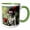 Green/White, variant on 3drose, Sketetal Beauty Ai Generated Art, 11oz Two-tone Red Mug