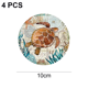 thumbnail image 2 of Posavasos de piedra con soporte para bebidas, Base de corcho, tema de playa oceánica tropical, para inauguración de la casa, 2 of 5