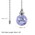 thumbnail image 6 of Uxcell Ceiling Fan Pull Chain Extension Ice Cracked Ball Light Lighting Accessories Pendant 2Pcs Purple, 6 of 6