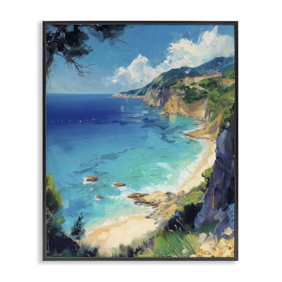 Stupell Industries Rustic Lodge View of Ocean Retreat Black Framed Giclee Art, 11 x 14, by Creative Studio
