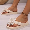 thumbnail image 6 of jiaxiM Beach Flip Flops Women Wedge Thong Sandals for Women Flexible Shower Slippers Non- Women's Sandals Woven Sole Womens on Shoes, 6 of 8