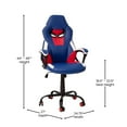 thumbnail image 5 of Flash Furniture Ergonomic PC Office Computer Chair - Adjustable Red & Blue Designer Gaming Chair - 360° Swivel - Red Dual Wheel Casters, 5 of 9