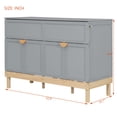 thumbnail image 3 of Queen Murphy Bed with Storage Drawer & USB Charging, Gray Space-Saving Wall Bed Cabinet, Solid Wood Fold-Down Bed for Small Spaces, 3 of 18