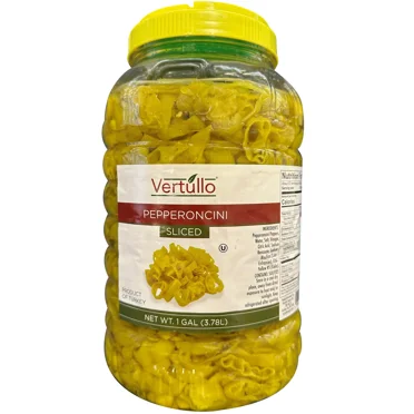 Vertullo Pepperoncini, Whole, 128 fl oz (1 gallon) 3.78L