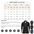 thumbnail image 3 of Evdexr Long Sleeve Shirt for Men Big and Tall Cowboy Tops Button Down Denim Tactical T Shirts Distressed Spread Collar Regular Fit Work Jean Shirt Blue 2XL, 3 of 4