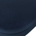 thumbnail image 6 of MIKIBAMA 43.5 Inch Dark Blue Oval Flannel Storage Ottoman Bench Golden Metal Legs for Living Room Bedroom Entryway, 6 of 8