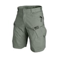 thumbnail image 2 of Domuza Cargo Shorts for Men Elastic Waist Waterproof Shorts Cargo Stretch Ripstop Running Athletic Hiking Pants with Multi Pockets Green 3XL, 2 of 4