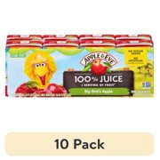 (10 pack) Apple & Eve Big Bird 100% Apple Juice, 4.23 fl oz, 8 Count