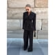 thumbnail image 5 of Traje de 2 Piezas con Blazer y Pantalón Abotonado para Mujer, Conjunto Informal de Blazer de Larga para Trabajo y Negocios Negro S, 5 of 9
