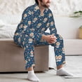 thumbnail image 7 of Sikiie Space Puppy Mens Pajama Set, Soft Warm Long Sleeve Sleepwear, Cozy Button-Down Pjs for Men-X-Large, 7 of 7