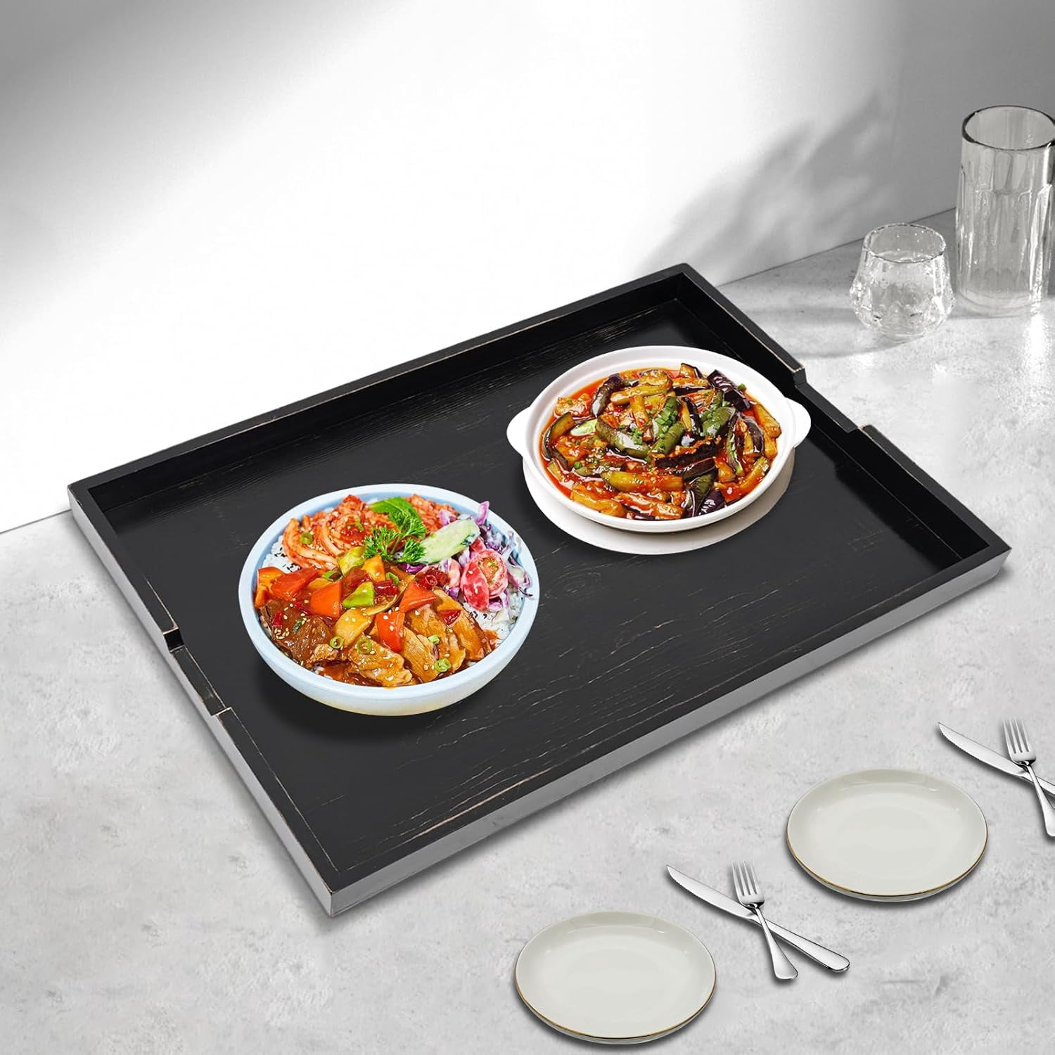 Stove Cover Board, Counter Cutting Board w/Handle, Pine Wood Handmade Cookware for Kitchen & RV, Noodle Board Stove Cover