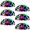 Multicolored 4, variant on PhooArto 6 Pcs Cup Drawer Pulls, Wood Board Sunflower Cow Shell Shape Handles Cabinet Knobs for Dresser Cupboard Closet Wardrobe with Screws