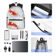 thumbnail image 6 of Vsdgher Koi Fish Corals,Spring Summer Print Unisex Large Capacity Bookbag Schoolbag Casual Daypack for High School/College/Teens/Travel/Work, 6 of 8