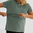 thumbnail image 2 of XJDJHC Womens Maternity Tops Comfort Breastfeeding Shirts For Women Mama Zipper Nursing Tops Distressed Pregnancy Clothes With Pocket Pregnancy Clothes, 2 of 8