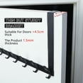 thumbnail image 5 of sixwipe Over The Door Hooks,  Stainless Steel Heavy Duty Hanger Holder for Hanging Coat Robe Hat Clothe Towels, Behind The Door Hanger Hooks with 7 Double Dual Coat Hook, Fits 1-3/4" Thick Door, 5 of 9