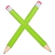 thumbnail image 2 of EeaseMX 2 lápices de madera de 33 cm, grandes, para dibujar, escribir, pintar, marcar, papelería (verde), 2 of 8