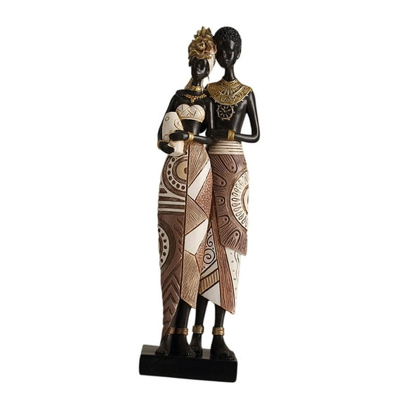 WLPZXP African Statue Decoration Aesthetic Ornament Housewarming Party Resin Statue couple