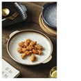thumbnail image 3 of Ceramic Double Ear Household Baking Tray, Microwave Oven, Baking Utensils, Wide Noodle Bowl, 3 of 4