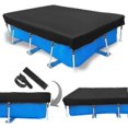 thumbnail image 1 of 400 X 211 Rectangular Frame Above Ground Swimming Pool Cover Cover Heavy Duty Protector Cover with Strong Tear Resistant Fade Resistant, 1 of 5