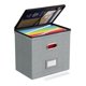 thumbnail image 1 of Caja organizadora de archivos Oterri de 32 x 21 x 30 cm con tapa y bolsillos de malla, 1 of 7