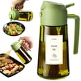 thumbnail image 1 of TrendPlain Dispensador de Aceite de Vidrio 16oz con Atomizador, Pulverizador de Aceite de Oliva para Cocina con Etiquetas, Tapa Verde, 1 of 4