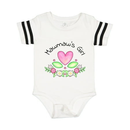 

Inktastic Mawmaw s Girl- Heart Flowers Gift Baby Girl Bodysuit