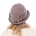 thumbnail image 7 of Women Winter Knit 1920s Vintage Bucket Bowler Hat Round Brim Warm Hat, 7 of 7