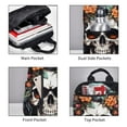 thumbnail image 3 of Yiaed Flower Horn Skull Print Lightweight Backpack Travel Backpacks Hiking Daypack for Women Men, 3 of 5