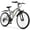 Grey, variant on 24 in Mountain Bike, 21 Speed Full Suspension Bicycle with Dual Fenders and Adjustable Saddle for Teens and Adults