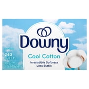 Downy Fabric Softener Dryer Sheets, Cool Cotton Scent, 240 Count