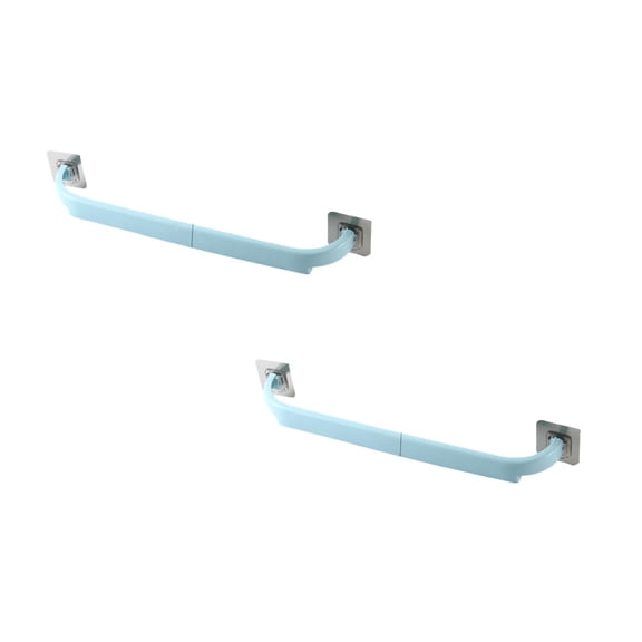 2Pcs Clearance Sale! Self Towel Rod Towel Bar Stick On Wall Bath Towel Holder Rail Rack Kitchen Bathroom Rack Practical Home Decor