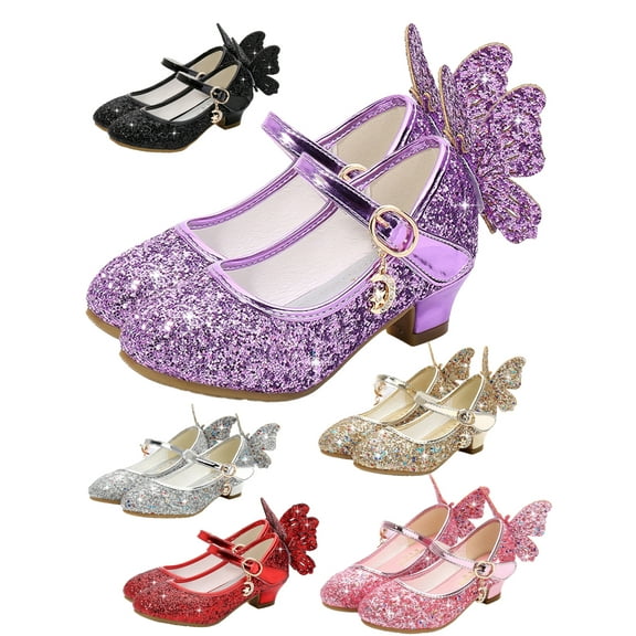 Flower Girls Crystal Bling Princess Shoes Fashion Bow-Knot Perform Dance Party Wedding Shoes Mary Jane Toddler/Little Kid/Big Kid